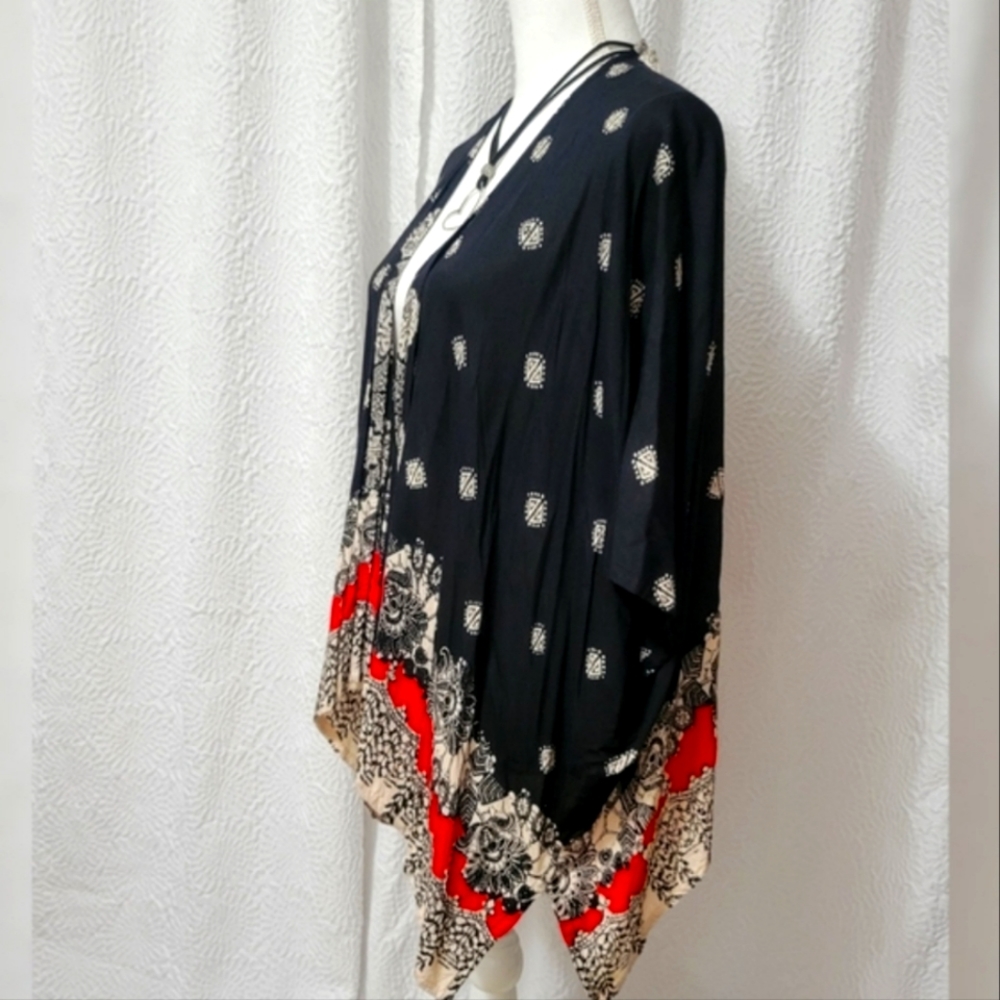 2/$30 🎋Angie Asymmetrical Kimono Jacket - Picture 4 of 9